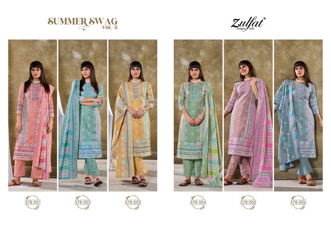 Summer Swag Vol 3 By Zulfat Cotton Printed Dress Material Wholesale Price In Surat
